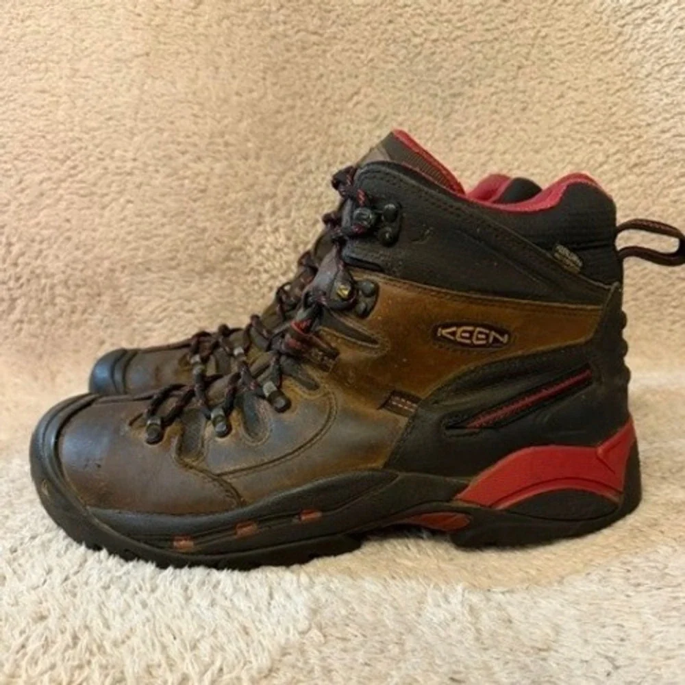 KEEN Utility 6 Inch Work Boots Men's Size 13EE Brown Carbon Fiber Toe Cap
